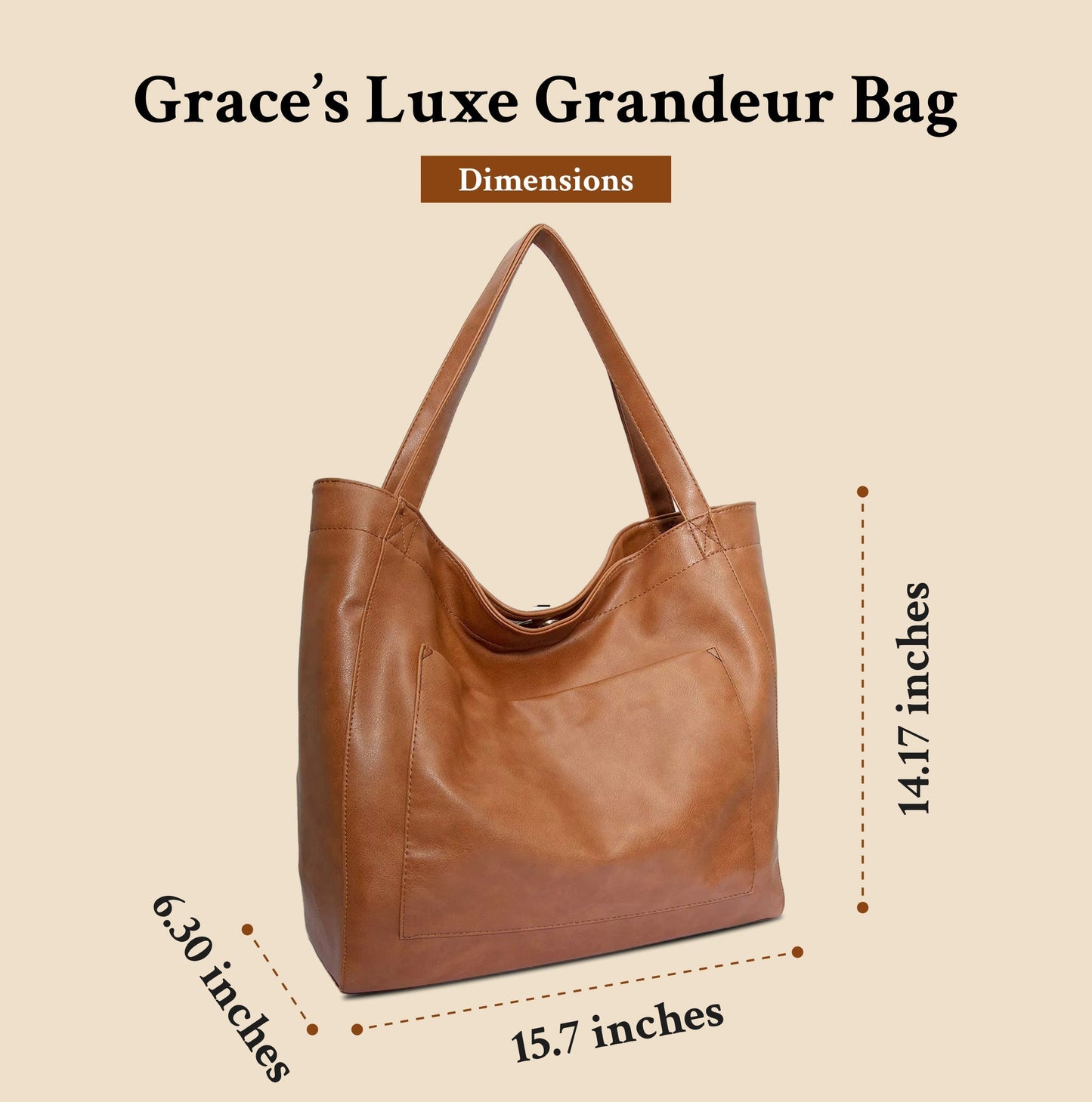 Grace’s Luxe Grandeur | Handcrafted Soft Leather Shoulder Bag