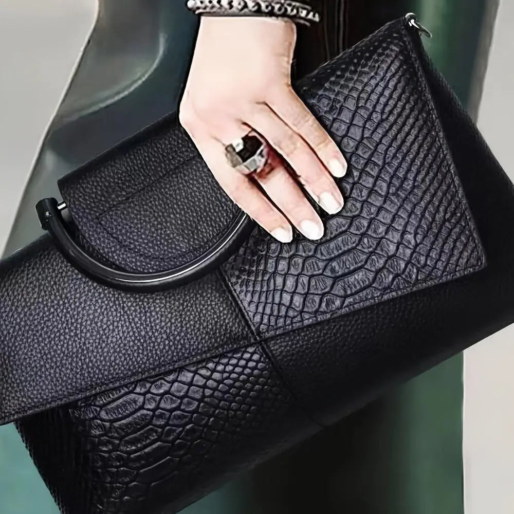 Celeste Croc-Embossed Luxury Bag