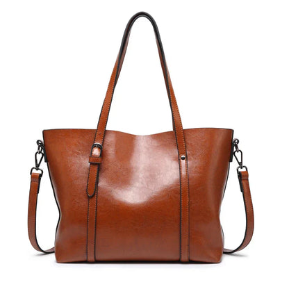 Anna's Luxe Classic | Faux Leather Shoulder Tote