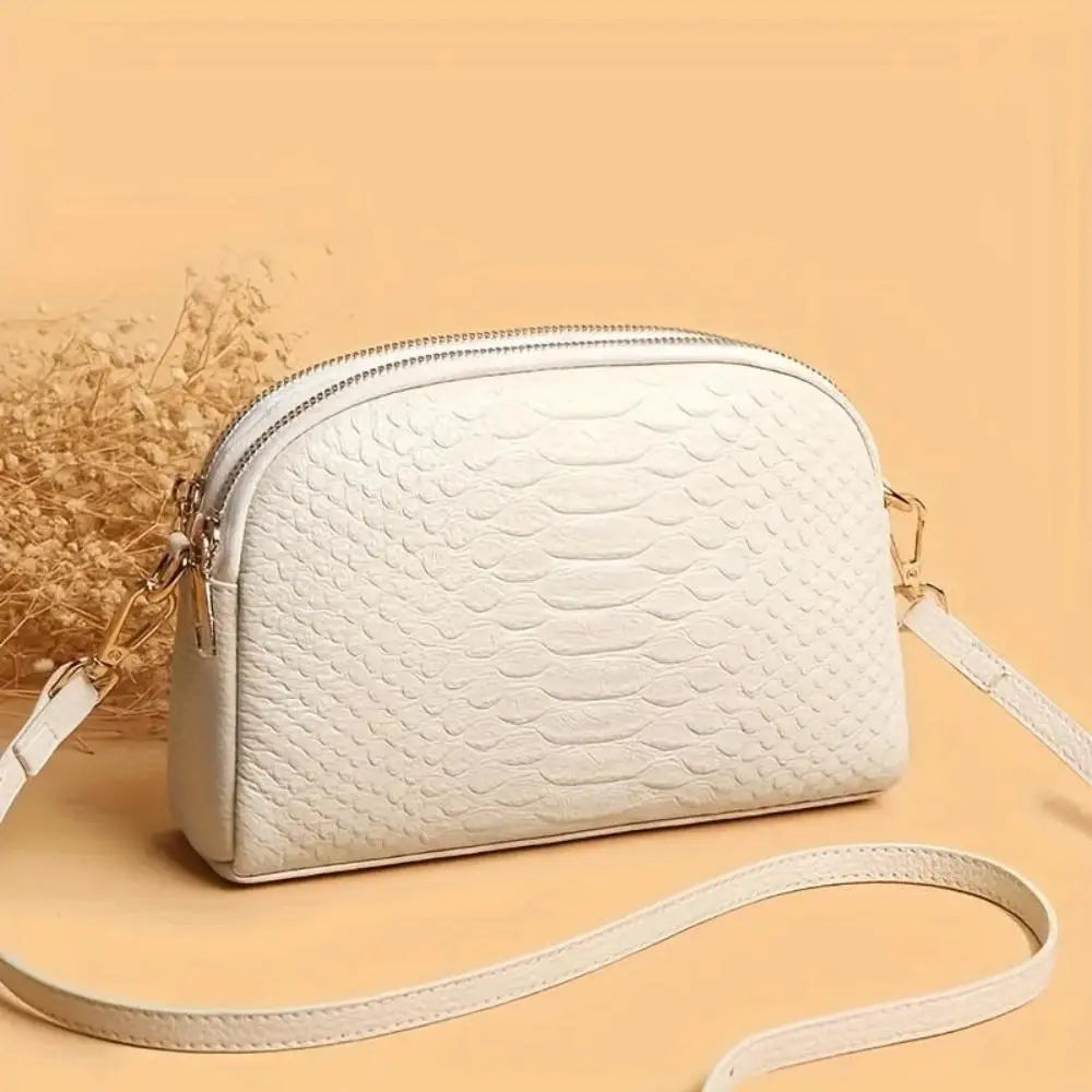 Isabella Croc-Pattern Mini Crossbody Bag