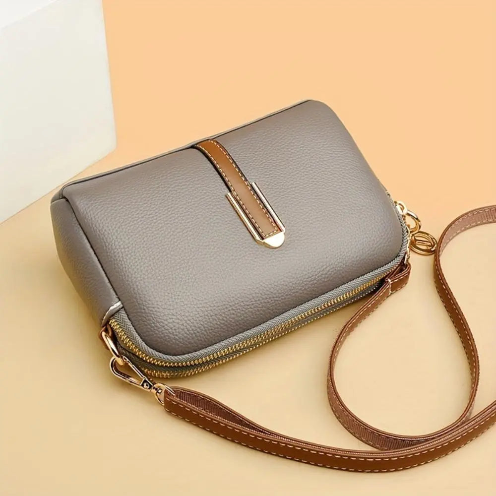 Mila Litchi Embossed Crossbody Bag