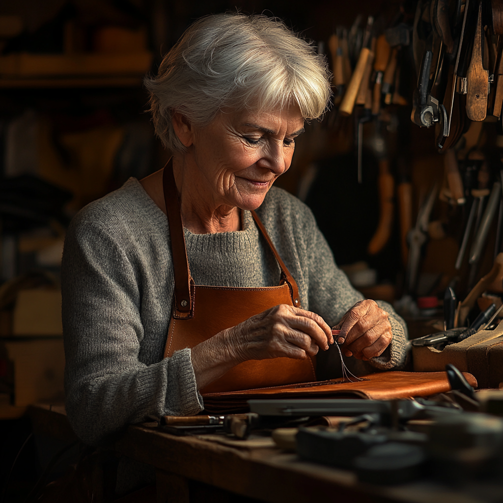 Georgia’s Timeless Elegance | Vintage Leather Bag